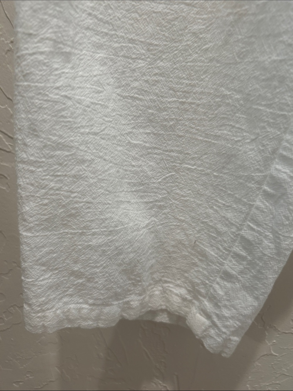SHEIN White Textured Elastic-Waist pants - Picture 5 of 5